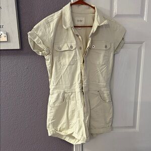 Jessica Simpson Cream Utility Romper